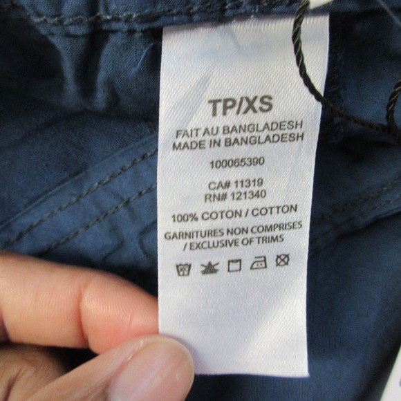 Garage Paxton Parachute Pants Women XS Blue Baggy Cotton Cargo Utility 318 - Picture 4 of 11